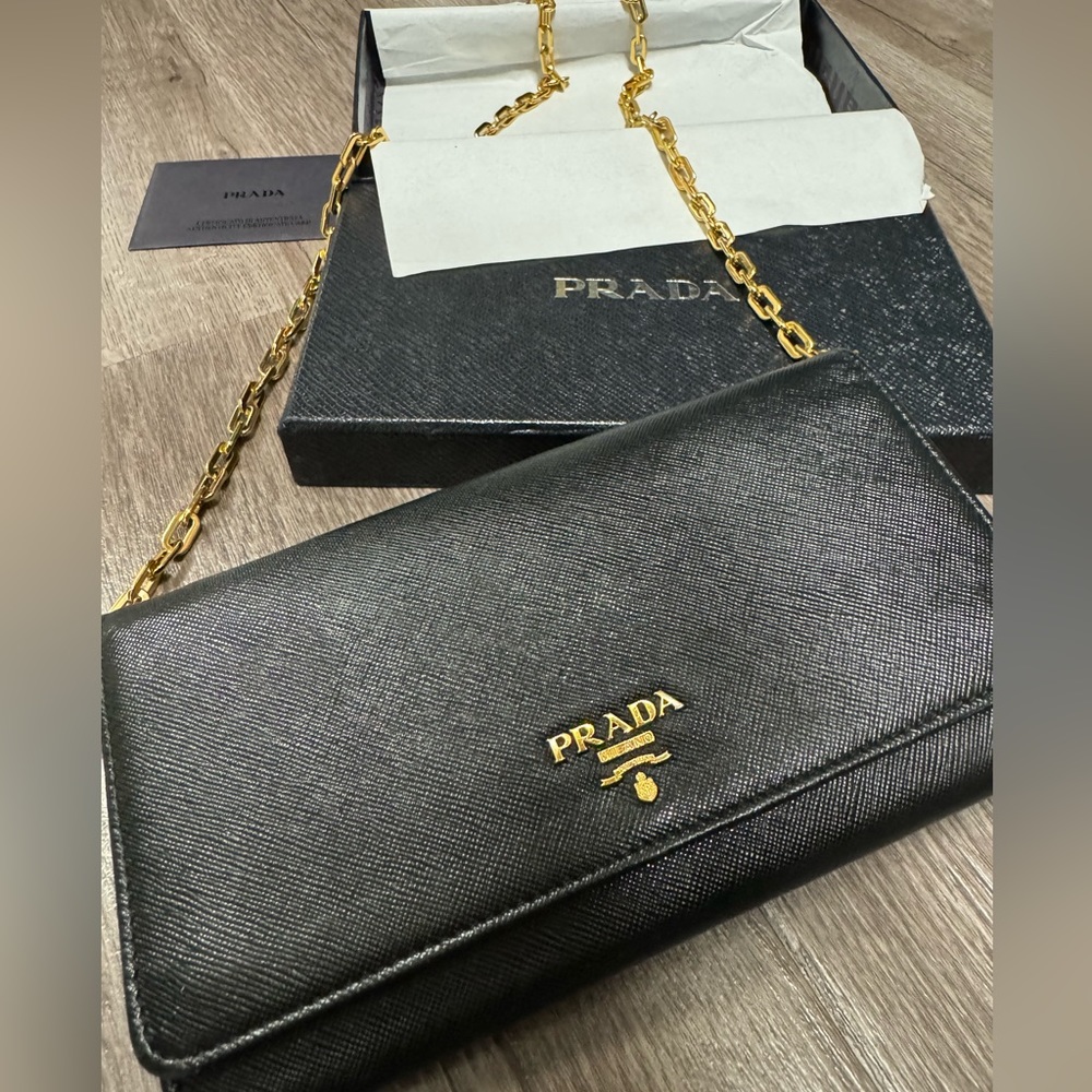 Prada chain wallet